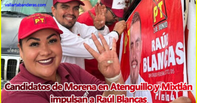 Candidatos de Morena en Atenguillo y Mixtlán impulsan a Raúl Blancas